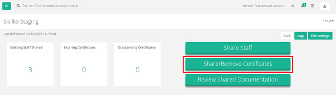 Share Remove Certificates