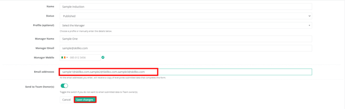 onboarding form screenshot for hubspot